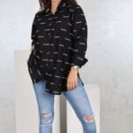 457B قميص لولوا أسود