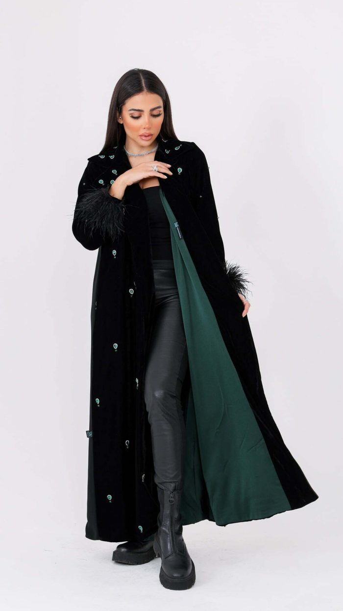 ⁦جاكيت فخم مخمل 521⁩ - الصورة ⁦2⁩